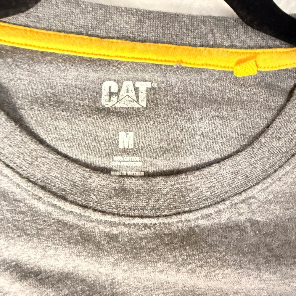 CAT Men’s Gray Logo Graphic T-Shirt Size M - Picture 3 of 9